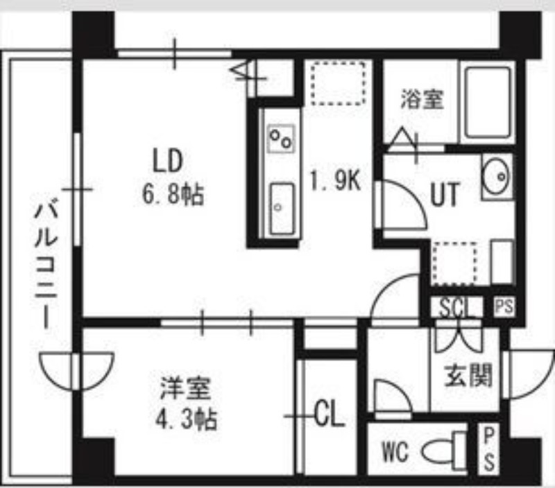 アルファスクエア中島公園の間取り