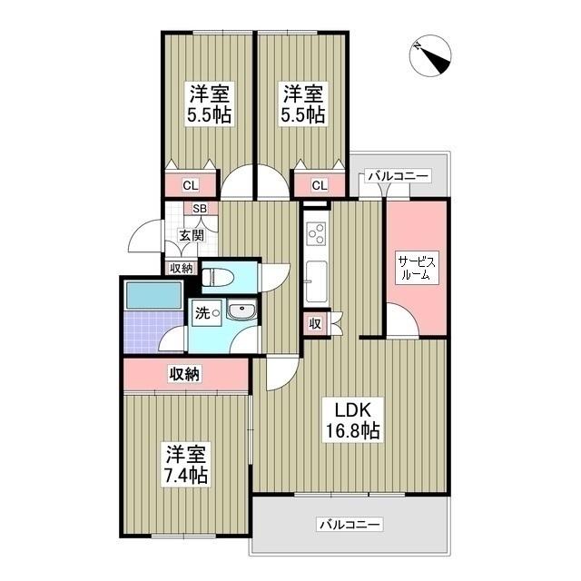 リブレス成田Cの間取り