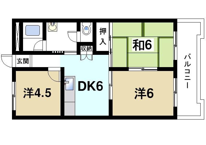 生駒郡安堵町大字東安堵のマンションの間取り