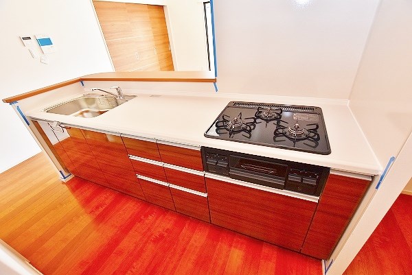 キッチン　★グリル付き3口システムキッチン★