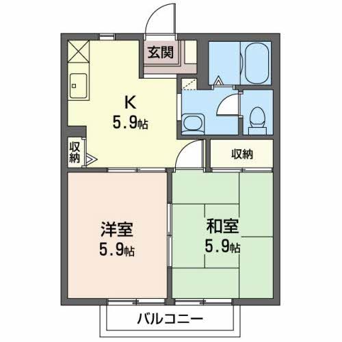 グリーンヒルズIIの間取り写真