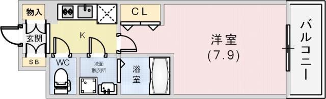エスリード三宮旭通の間取り写真