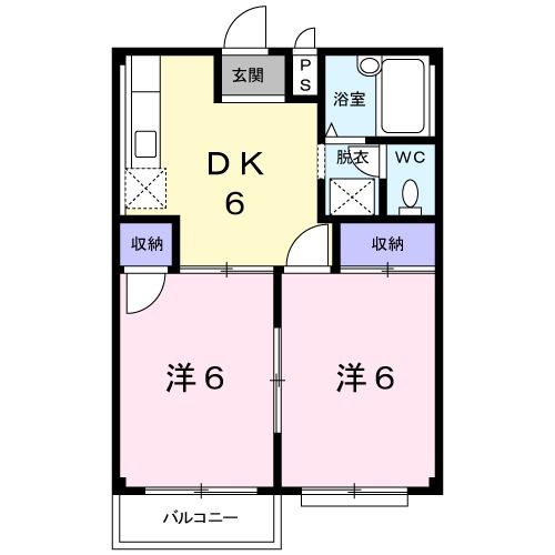 高崎市鼻高町のアパートの間取り