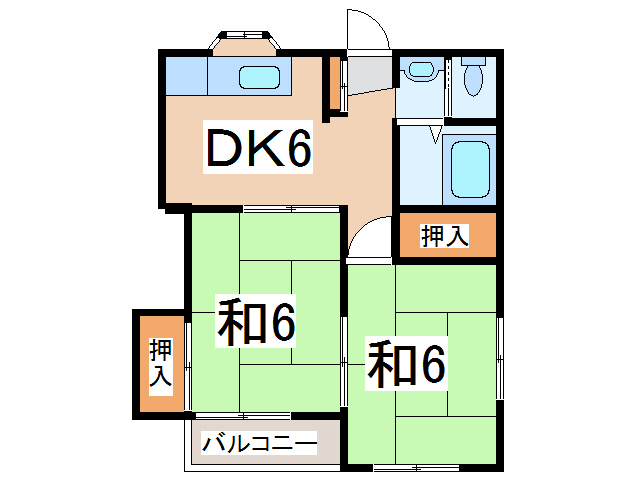 市原市姉崎のアパートの間取り