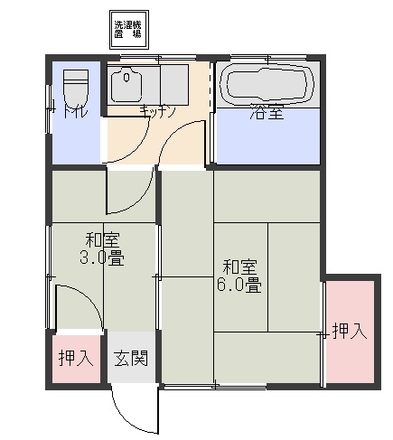 館山市船形のアパートの間取り