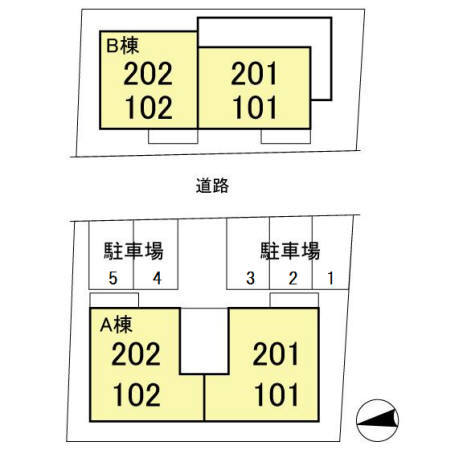 【ヴィラセイワＢの駐車場】