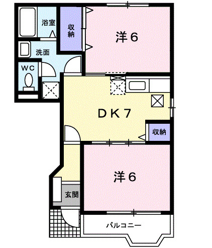 クレスト－ル川俣の間取り