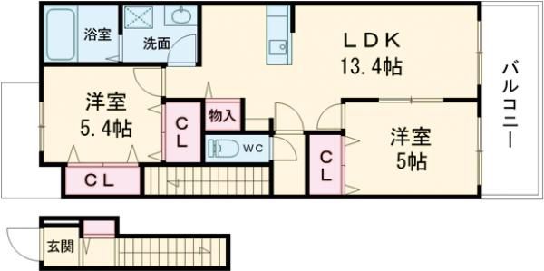 【メゾンソレイユ　エストの間取り】