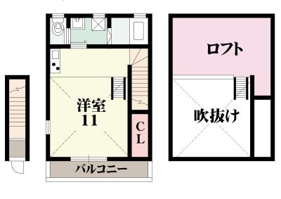 プリッ2大蓮南の間取り