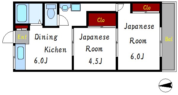 【コーポ吉岡の間取り】