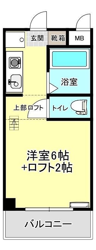 【姫路市北平野のマンションの間取り】