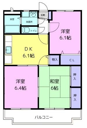 御坊市藤田町吉田のマンションの間取り