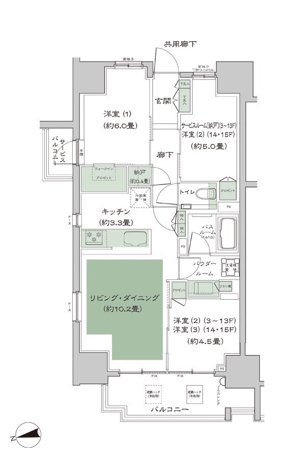 シティハウス浅草橋ステーションコートの間取り