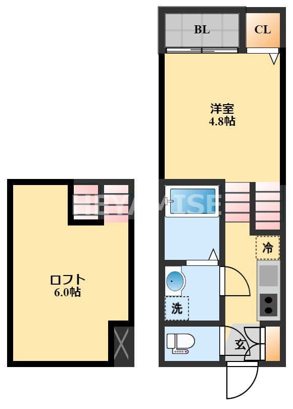 諫早市上町のアパートの間取り