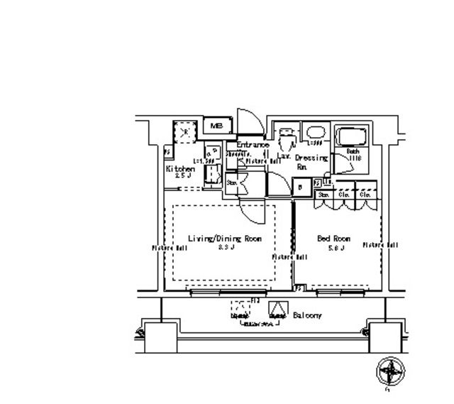 【文京区湯島のマンションの間取り】