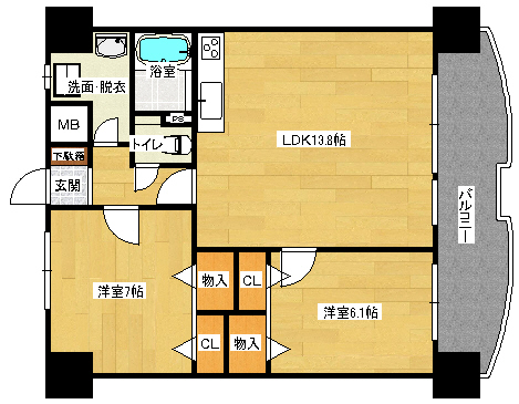 東雲マンションの間取り