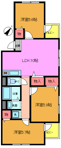 パークグレイス　Ｂ棟の間取り