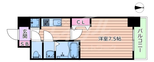 アドバンス江坂ラシュレの間取り