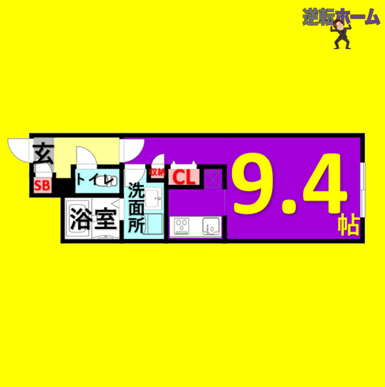 名古屋市東区東大曽根町のマンションの間取り