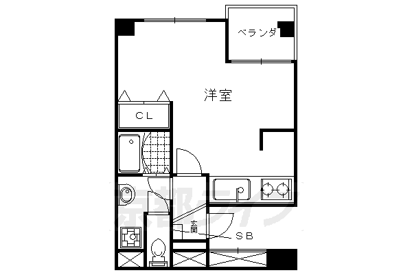 京都市右京区西京極豆田町のマンションの間取り