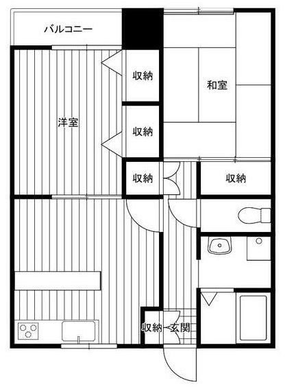 小田原市小八幡のマンションの間取り