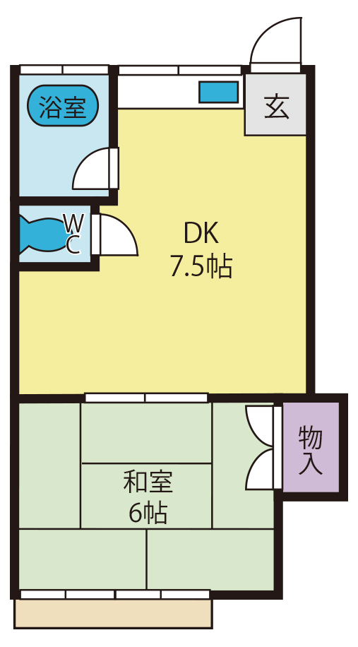 コーポアツミ1の間取り