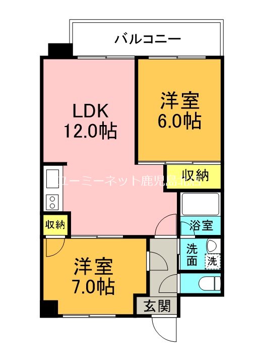 プレジデント下荒田の間取り