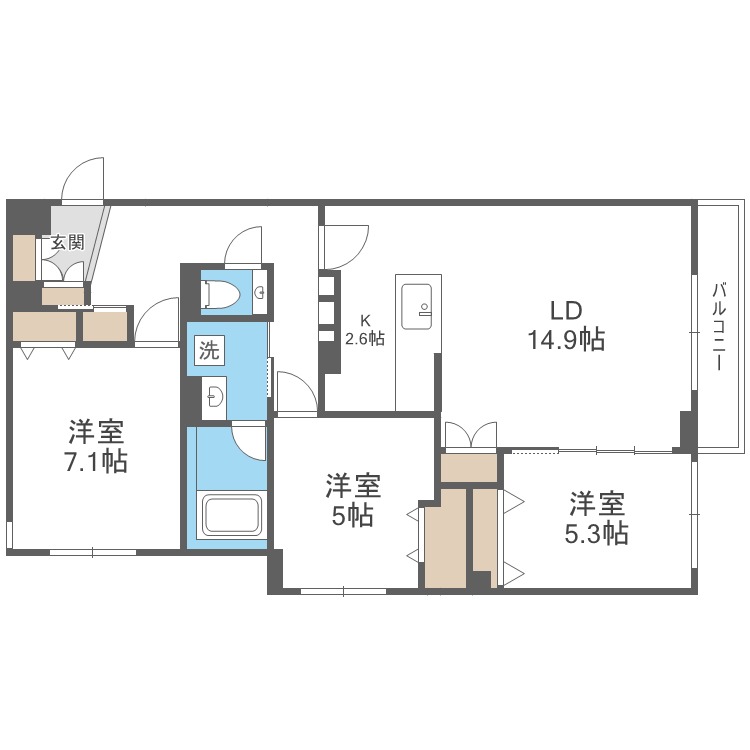 グレン山鼻の間取り