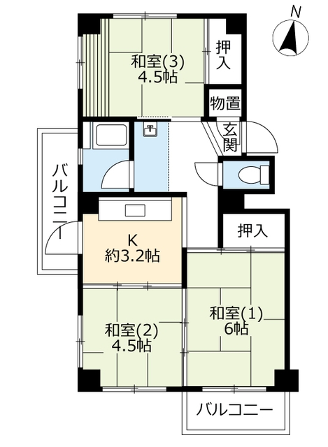 ＵＲ鈴蘭台第一の間取り