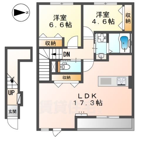 (仮称)押熊町賃貸アパート2期新築工事の間取り