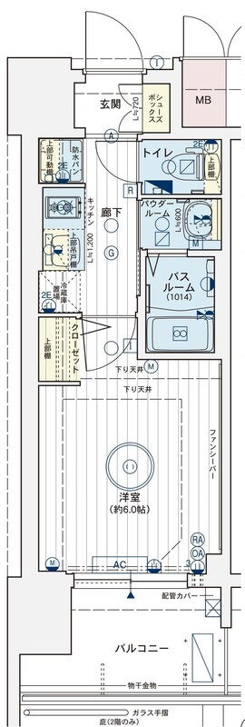 エステムコート難波サウスプレイスVIIIハイドの間取り