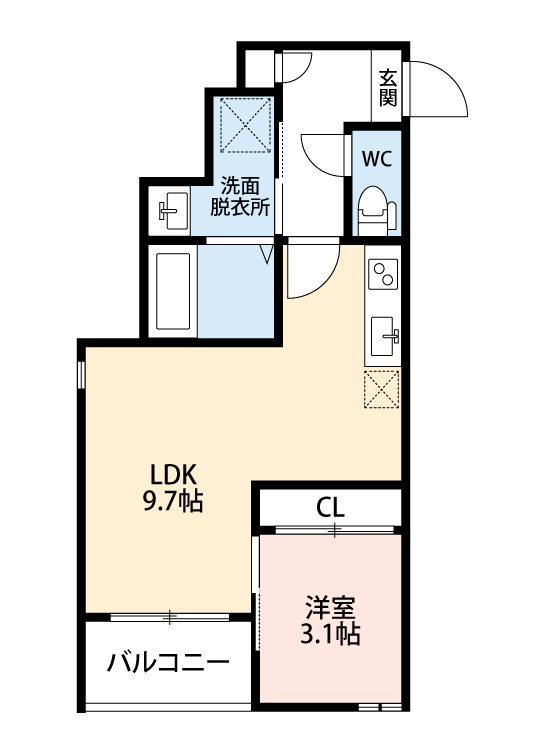 REGALEST新水前寺の間取り