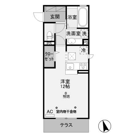 館林市本町のアパートの間取り