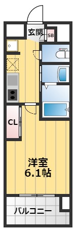 Luxe新大阪西の間取り