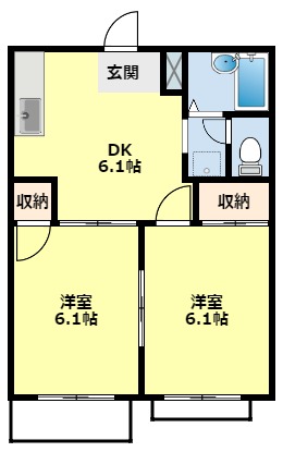 豊田市市木町のアパートの間取り