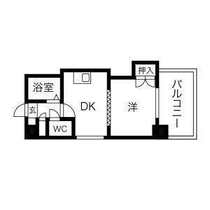 札幌市中央区南三条東のマンションの間取り