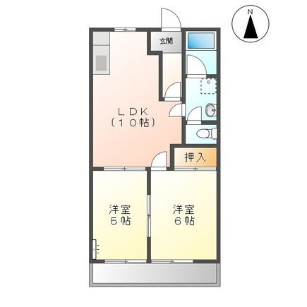 知多郡東浦町大字緒川のアパートの間取り