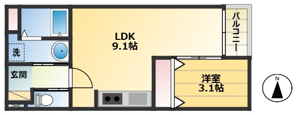 月光東福山駅前の間取り