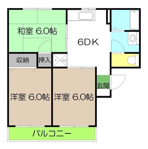 セジュール深田　Ｃ棟の間取り