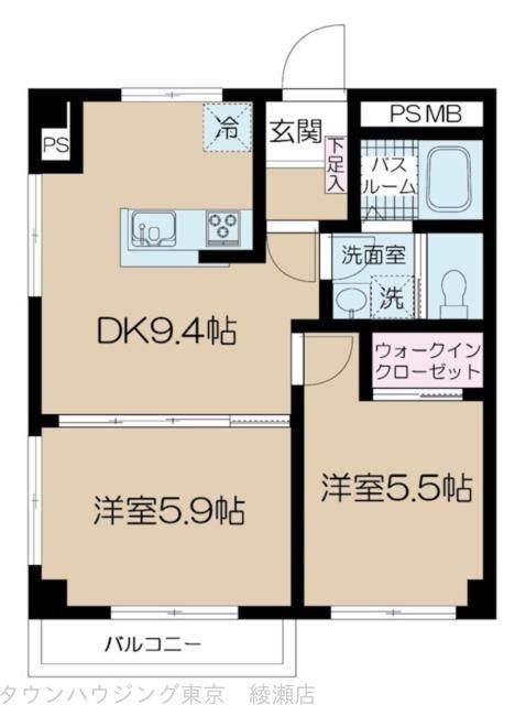 【葛飾区柴又のマンションの間取り】