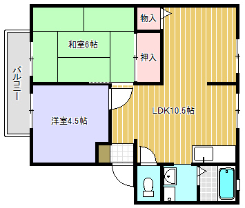 名瀬ハイムの間取り