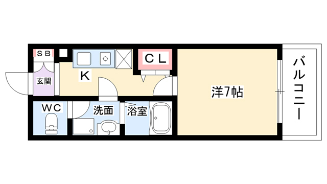 豊中市東寺内町のマンションの間取り