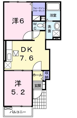 [家電付き] フェニックス唐山Bの間取り