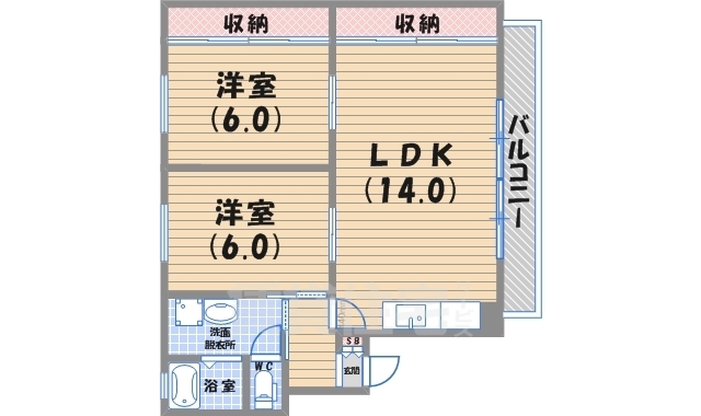 レッドサン・イケヤ2の間取り