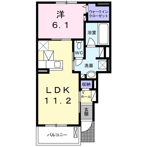 グレイスフル江川　Ｃの間取り