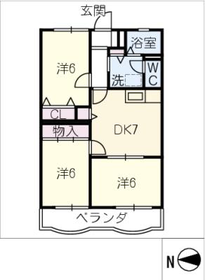 磯貝マンションの間取り