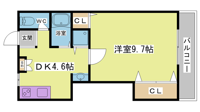 【ラムール鈴蘭台南の間取り】