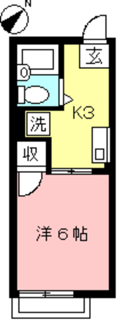 稲城市矢野口のアパートの間取り