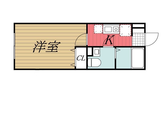 八千代市勝田台北のアパートの間取り