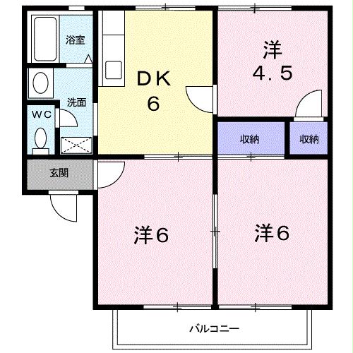 ロイヤルパレス村松Iの間取り